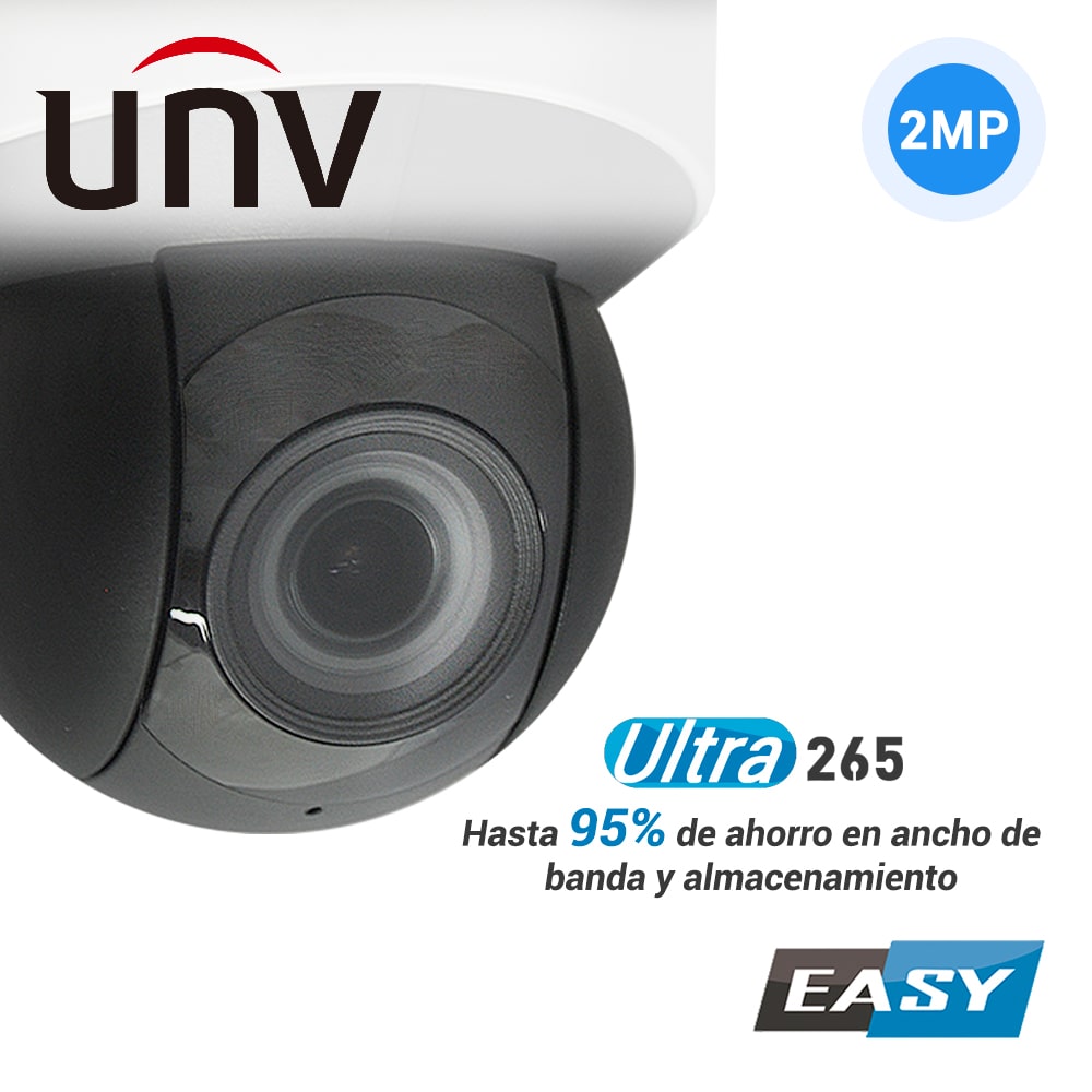 CAMARA IP MINI PTZ DOMO 2MP POE 30 MTS IR