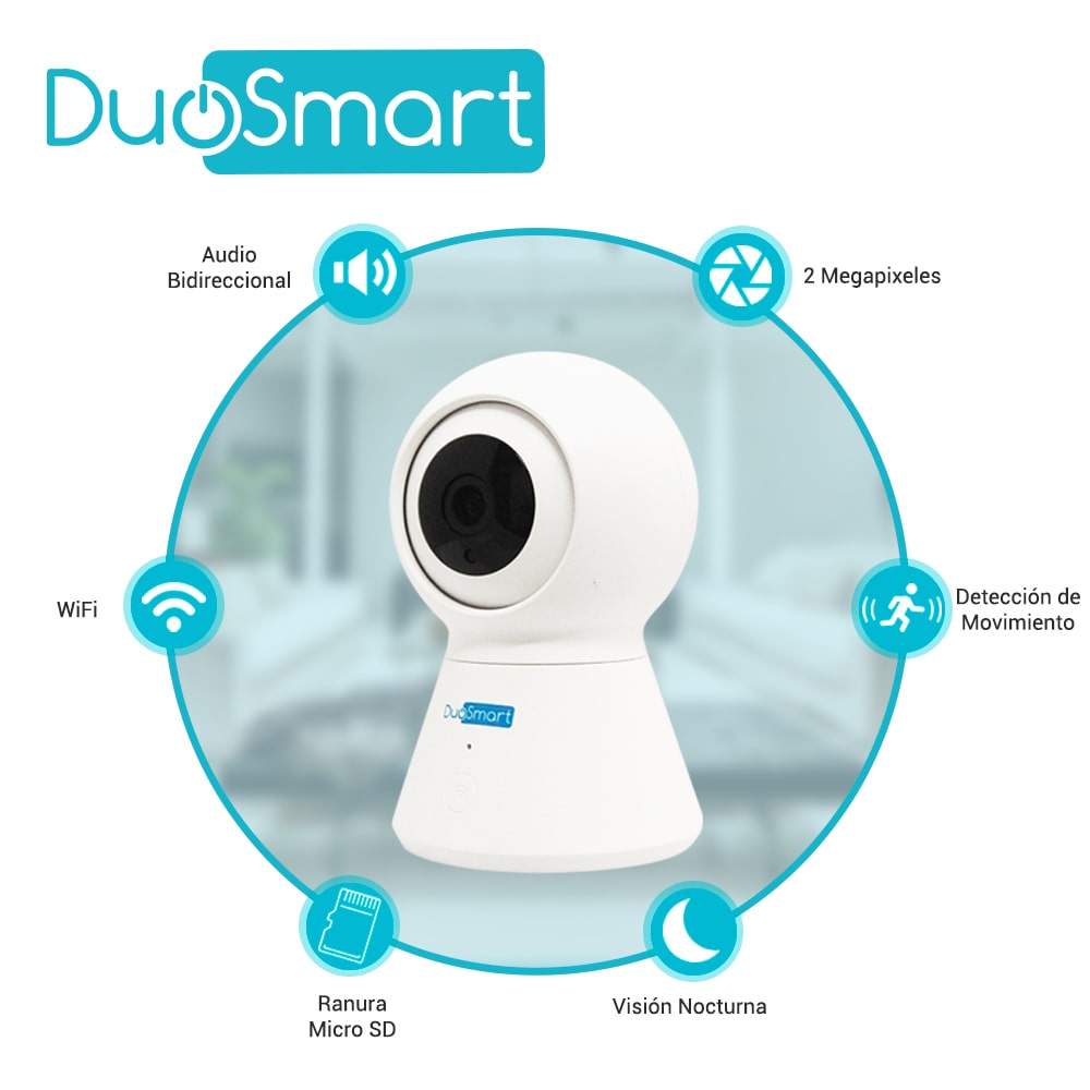 CAMARA SMART CON MOVIMIENTO PT WIFI DUOSMART E20