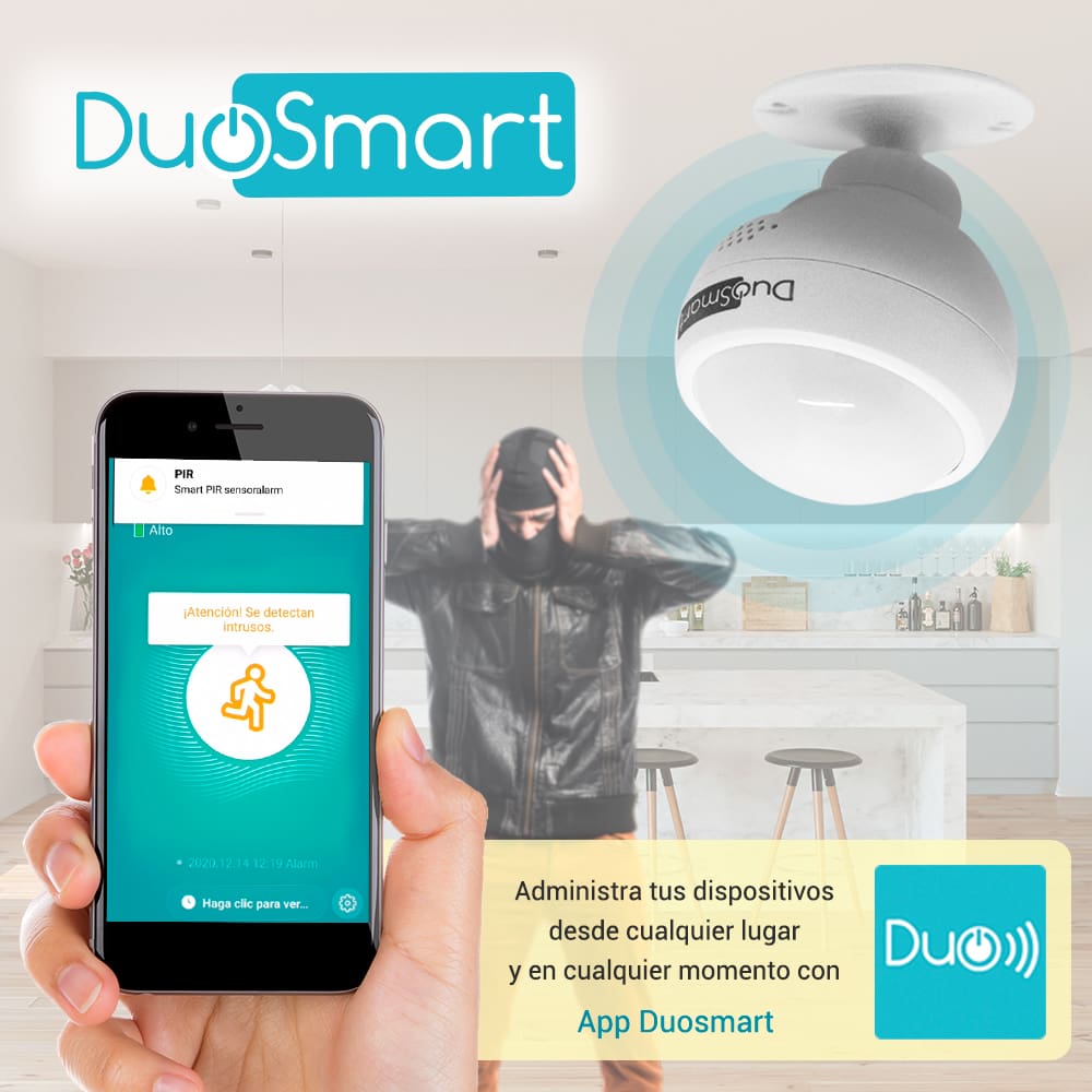 SENSOR MOVIMIENTO PIR WIFI 2.4GHZ STANDALONE DUOSMART D20