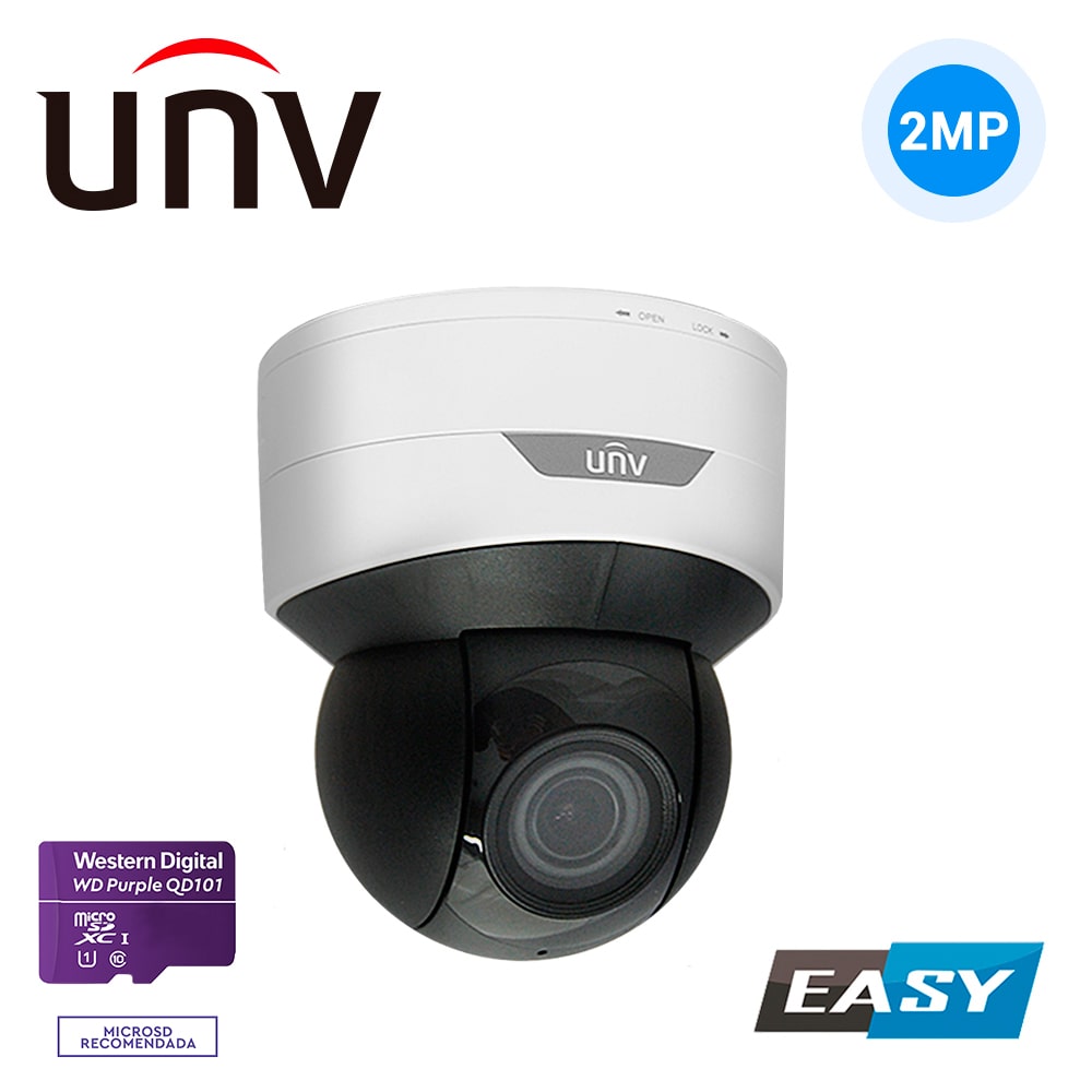 CAMARA IP MINI PTZ DOMO 2MP POE 30 MTS IR