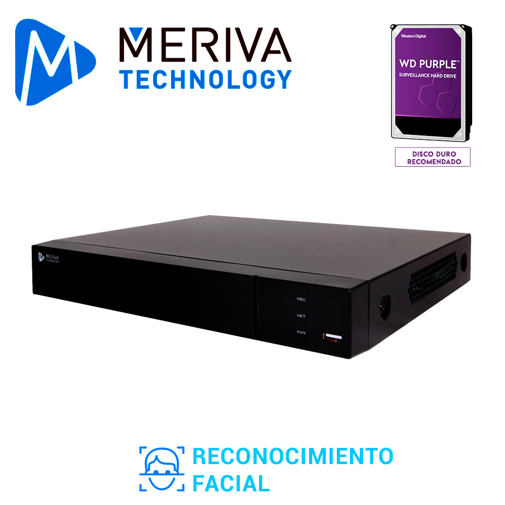 NVR RECIMIENTO FACIAL/VIDEO INTELLIGENT/H.265 8CH POE 8MP 2DD/