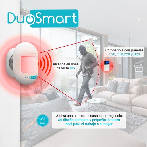 [TS-CPIR1] SENSOR MOVIMIENTO PIR RF SERIE C DUOSMART CPIR1